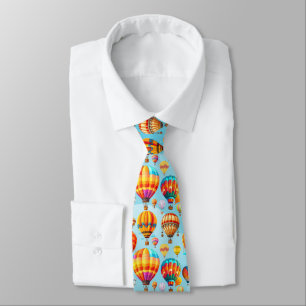 Colourful Flying Hot Air Balloon  Tie