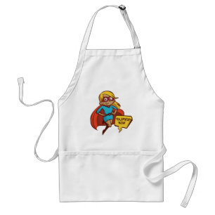 Colourful Flying Super Mom Standard Apron