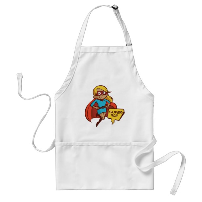 Colourful Flying Super Mom Standard Apron (Front)