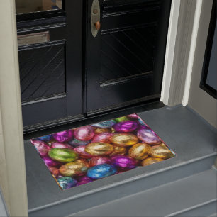 colourful foil chocolate Easter eggs Doormat
