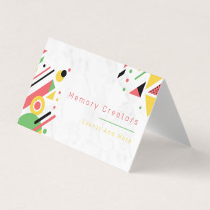 colourful Folded Business Card