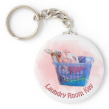 Colourful Folded Laundry On Hangers In Blue Basket