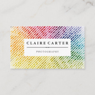 Colourful Foliage Pattern   Natural Business Card