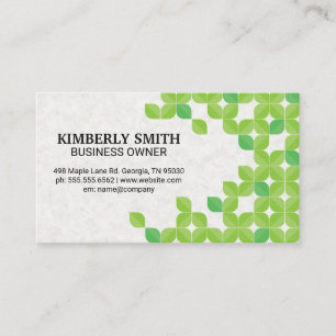 Colourful Foliage Pattern   Natural Business Card