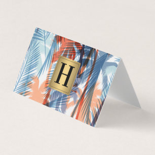 Colourful Foliage Pattern   Natural Trees Pattern Business Card