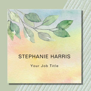 Colourful Foliage square business card