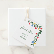 Colourful Folk Art Scandinavian Wedding Thank You