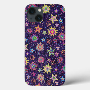 Colourful Folk Art Starry Sky iPhone 13 Case
