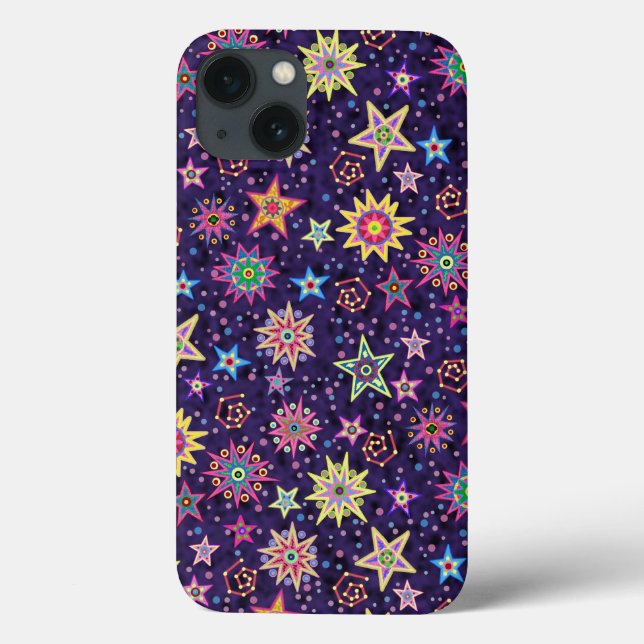 Colourful Folk Art Starry Sky Case-Mate iPhone Case (Back)