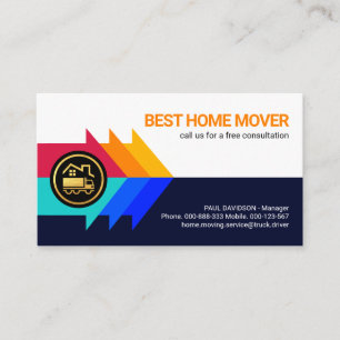 Colourful Forwarding Arrows Trucking Business Card
