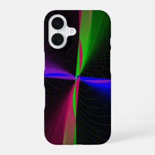 Colourful Four-Way Wave Geometric iPhone 16 Case