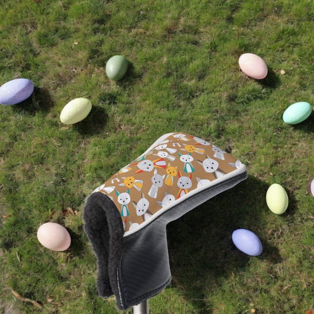 Colourful Fox Cartoon Golf Head Cover (golf putter cover)