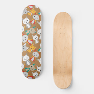Colourful Fox Cartoon Skateboard