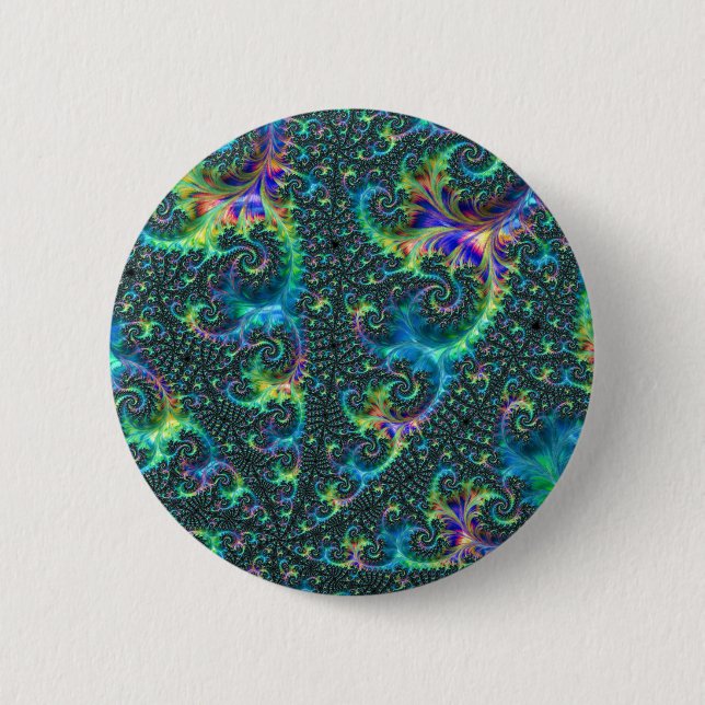 Colourful Fractal 2 Inch Round Button (Front)