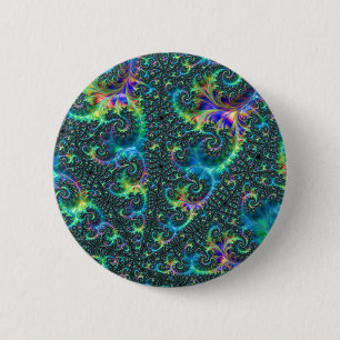Colourful Fractal 2 Inch Round Button