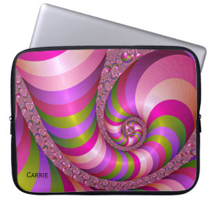 Colourful Fractal Art Custom Laptop Case