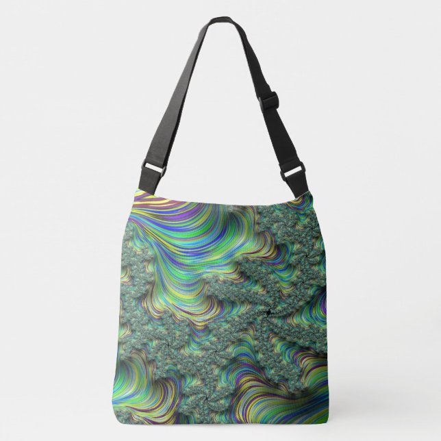 Colourful Fractal Crossbody Bag (Front)