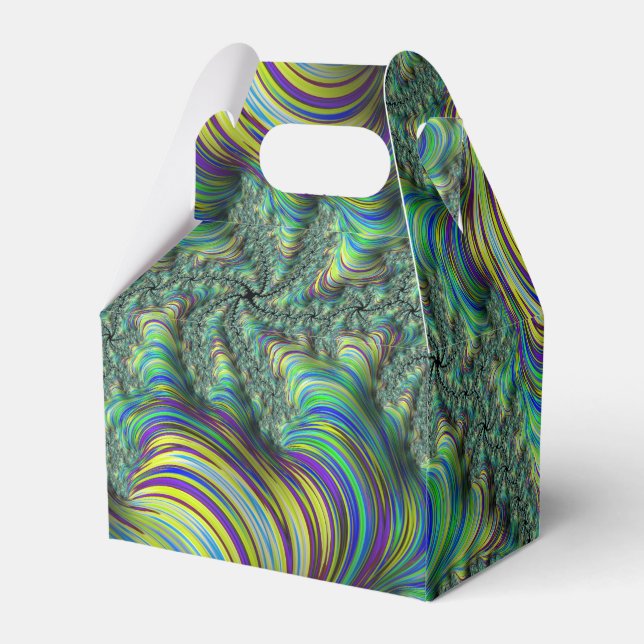 Colourful Fractal Favor Box (Back Side)