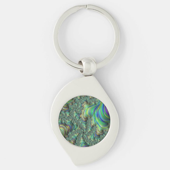 Colourful Fractal Keychain (Front)