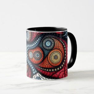Colourful Fractal Spiral Art Mug