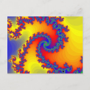 Colourful Fractal Spirals: Postcard