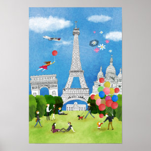 Colourful France Poster