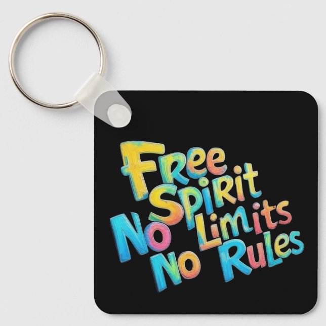 Colourful Free Spirit Keychain (Front)