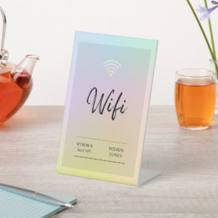 Colourful Free WiFi Pedestal Sign