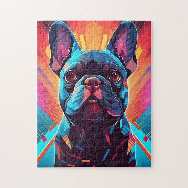Colourful French Bulldog Art Jigsaw Puzzle (Vertical)