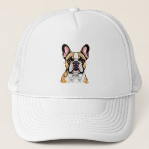 Colourful French Bulldog Portrait Trucker Hat