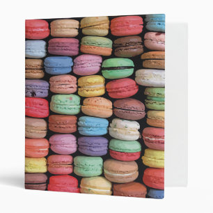 Colourful French Macaron Pattern Binder