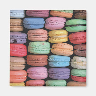 Colourful French Macaron Pattern Magnet