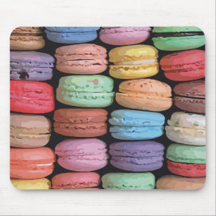 Colourful French Macaron Pattern Mouse Pad