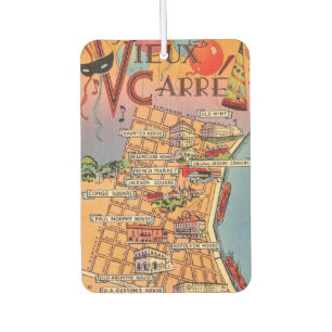 Colourful French Quarter Map Air Freshener