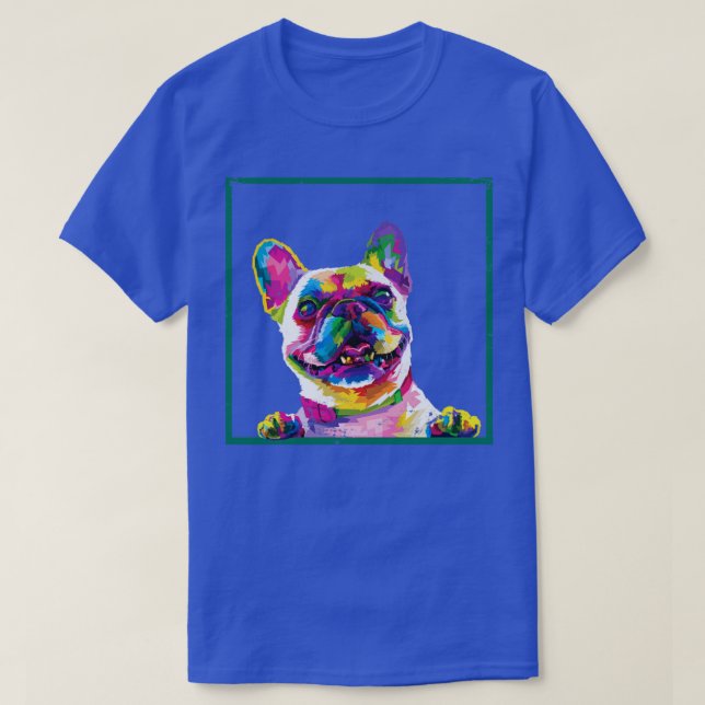 Colourful Frenchie T-Shirt (Design Front)