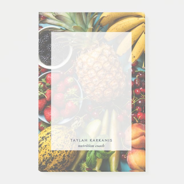 Colourful Fresh Fruit Health Field Personalized  Post-it Notes (Front)