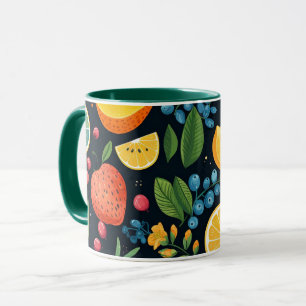 Colourful Fresh Fruit Pattern Mug