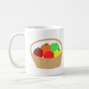 Colourful Fresh Fruit Wicker Basket Coffee Mug
