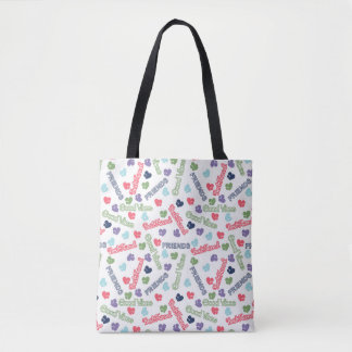 Colourful Friendship & Good Vibes Tote Bag