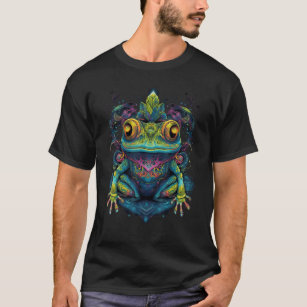 Colourful Frog Psychedelic Trippy Hippie Men Women T-Shirt