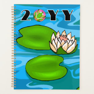 Colourful Frogs at the Water Lily Pond Kaleidoscop Planner