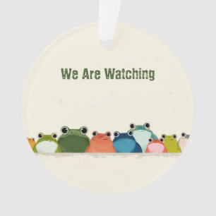 Colourful Frogs Line – Cute Minimal Animal Art Ornament