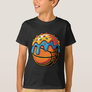 Colourful Frosted Sketll Dessert Style Artwork T-Shirt