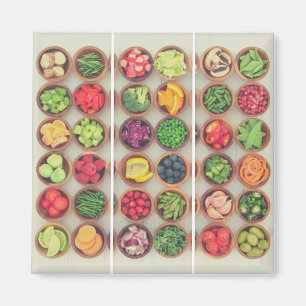 Colourful Fruit and Vegetables Magnet