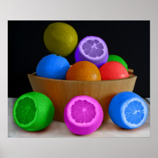Colourful Fruit Bowl Poster