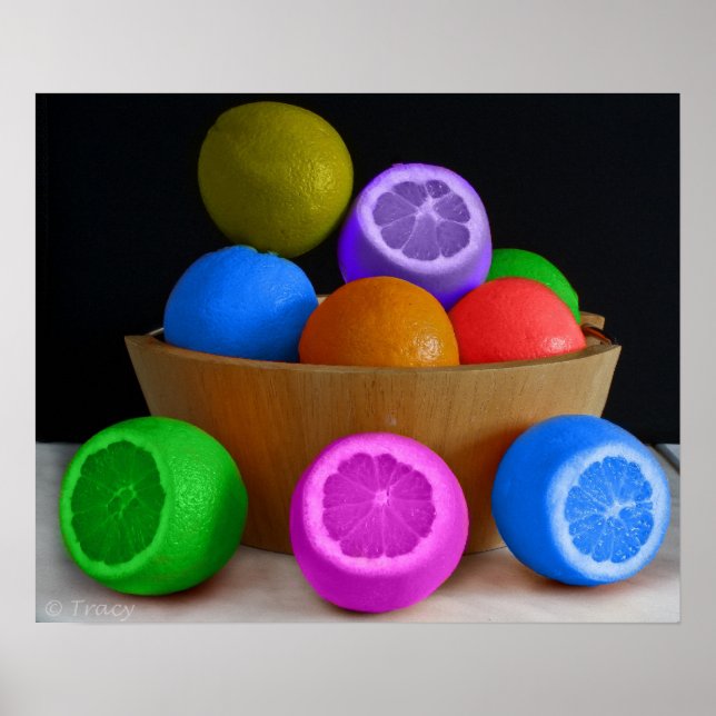 Colourful Fruit Bowl Poster (Front)