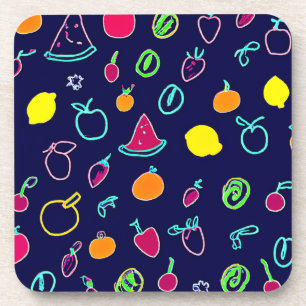 Colourful Fruit Fantasia Design Coaster