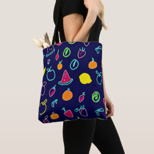Colourful Fruit Fantasia Design Tote Bag