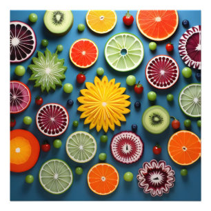 Colourful Fruit Pieces Photo Print