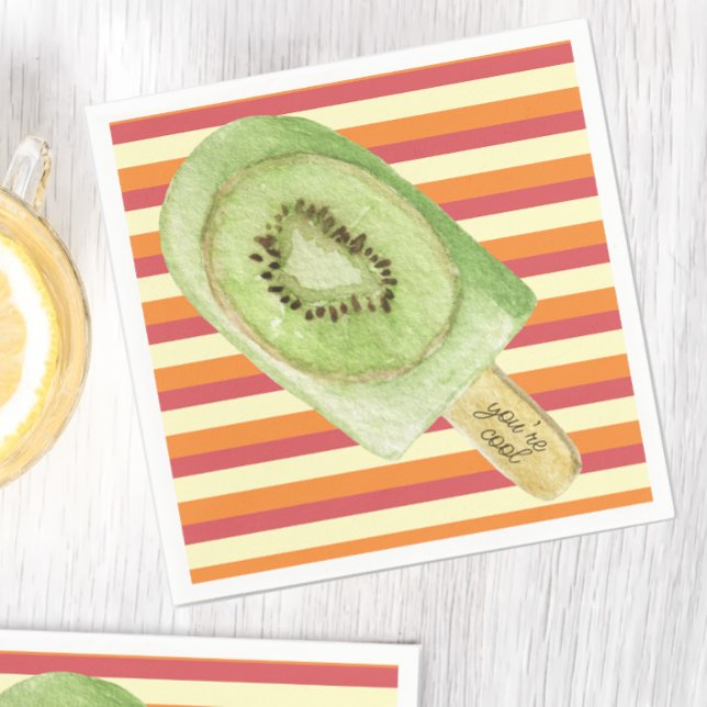Colourful Fruit Popsicle Cool Summer  Napkin (Creator Uploaded)